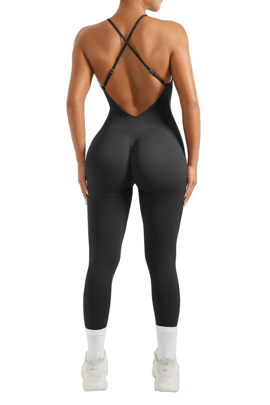 RXRXCOCO Damen Jumpsuit - Bauchweg, Yoga & Sport